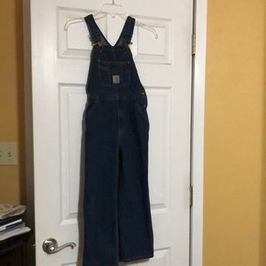 Carhartt Denim Boys Overalls 7 EUC